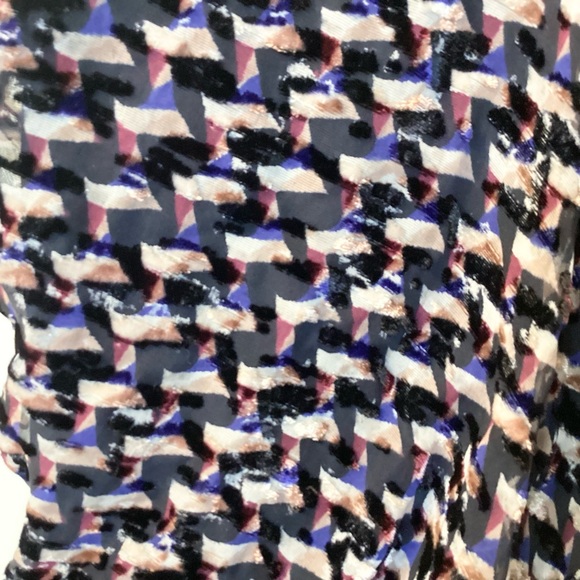 Marc by Marc Jacobs Puzzle Print Devore Velvet Silk Blend Dress - 2 - Picture 5 of 8